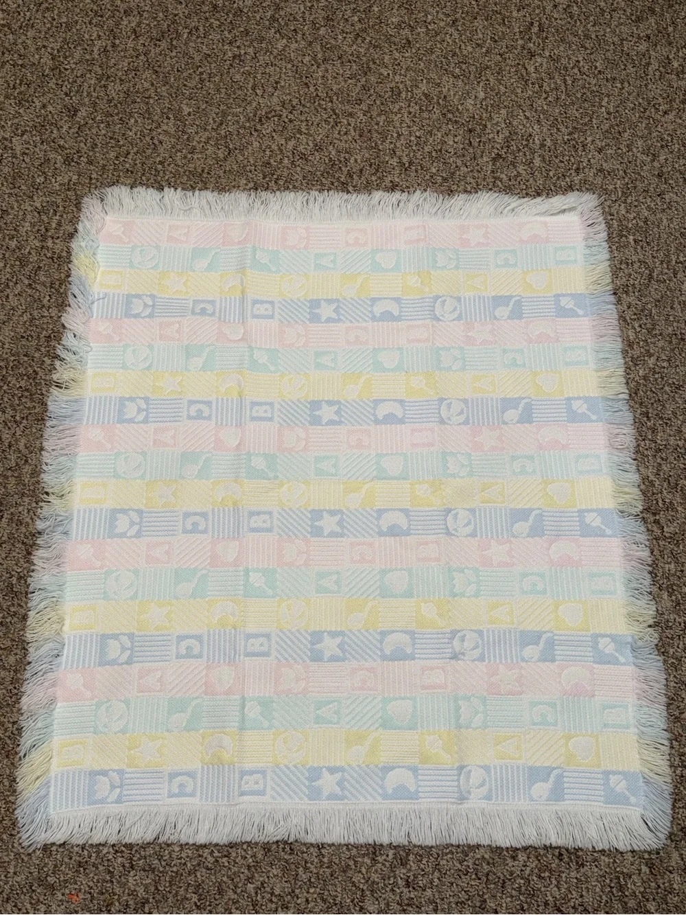 Girls infant toddler Pastel Baby Throw Blanket crib blanket